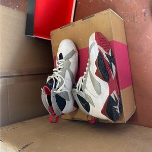 Jordan Sneakers White Red Black